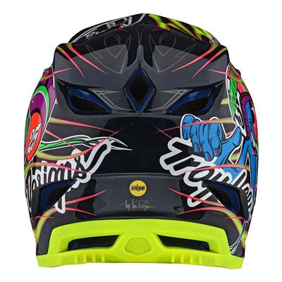 Troy Lee Designs D4 Composite MIPS Cycling Helmet - Eyeball Flo Yellow
