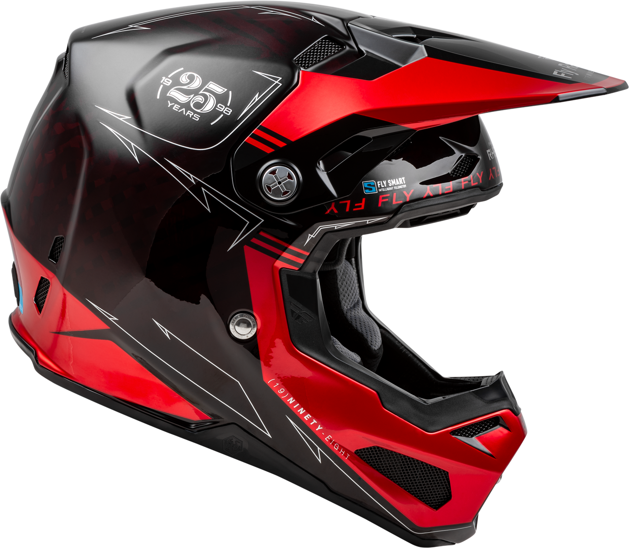 FLY Racing 2025 Youth Formula S Carbon Legac Helmet Red Carbon/Black Youth Large