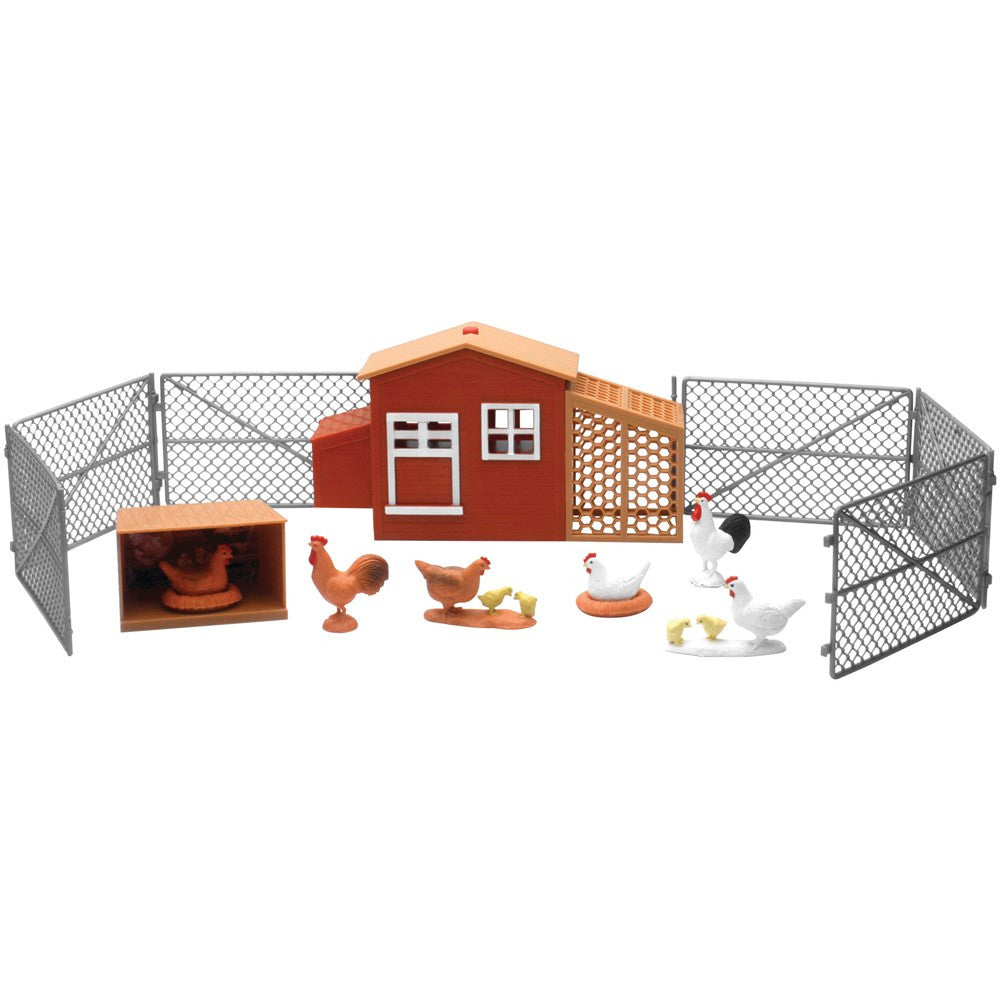 New Ray Toys Chicken Coop with Chickens
