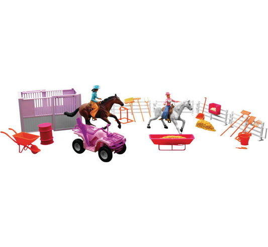 New Ray Toys Shoot, ATV, Tools and Horses, Purple