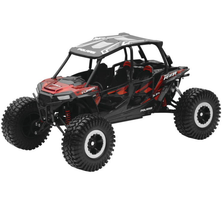 New Ray Toys 1:18 Scale UTVs Polaris® RZR XP 4 Turbo Rock Crawler Titanium Red