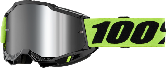100% - 50014-00040 - ACCURI 2 GOGGLE NEON YELLOW MIRROR SILVER LENS