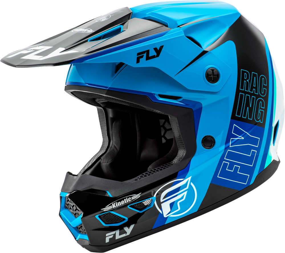 FLY Racing Kinetic Rally Offroad Helmet Blue/Black/White