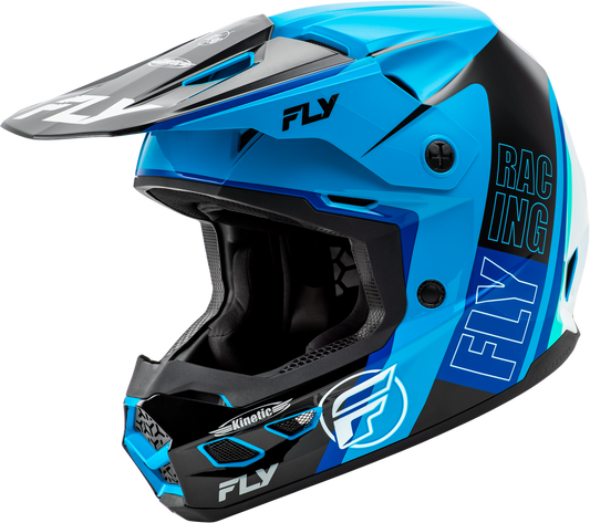 FLY Racing Kinetic Rally Offroad Helmet Blue/Black/White