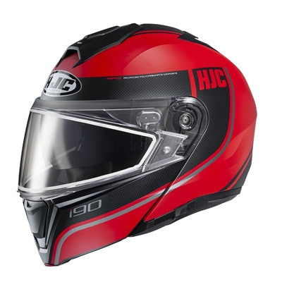 HJC i90SN Davan Modular MC-1SF Snow Helmet with Dual Lens Shield - Red