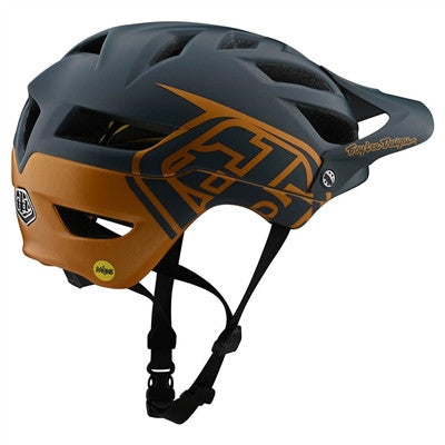 Troy Lee Designs Youth A1 MIPS Cycling Helmet - Classic Grey/Gold
