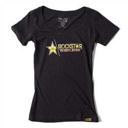 Factory Effex Womens Rockstar Split Tee - Black