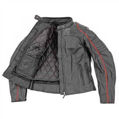 Joe Rocket 2017 Womens Lira Leather Jacket - Black/Red