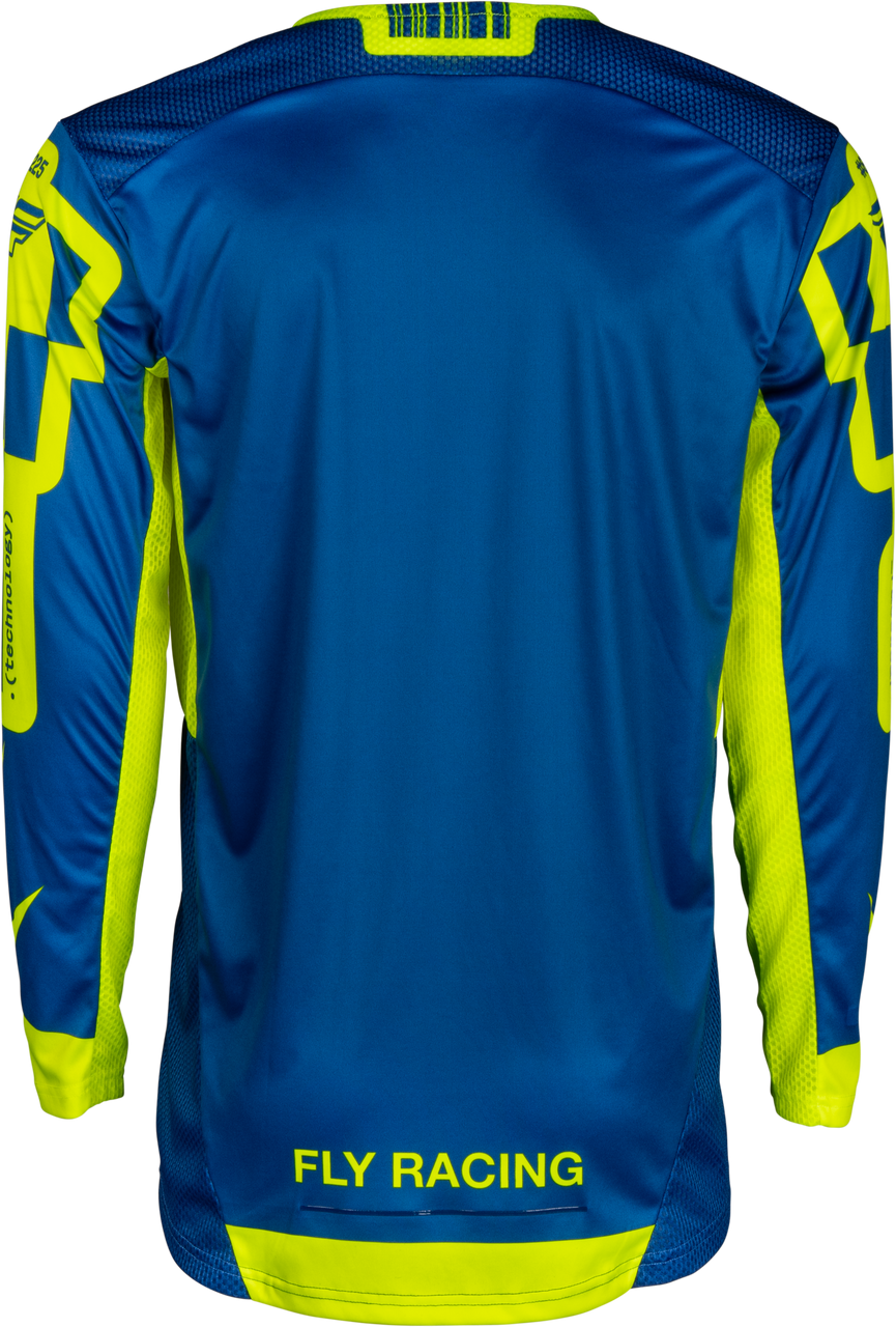 FLY Racing 2025 Youth Lite Lancer Jersey Navy/Hi-Vis Youth X-Large