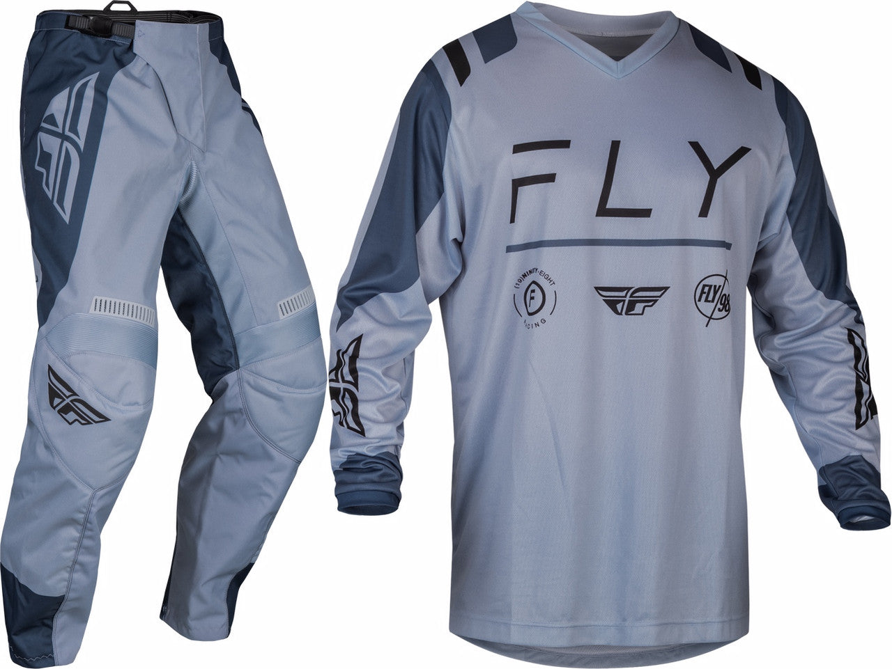 FLY Racing 2024 F-16 Jersey Pant Combo Arctic Grey/Stone