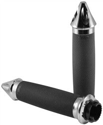 Avon Grips Metric Cruiser Grips With Billet Spiked End Caps & Rings Custom Contour Spike