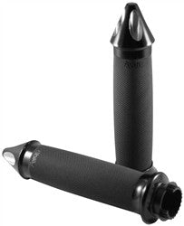 Avon Grips Metric Cruiser Grips With Billet Spiked End Caps & Rings Custom Contour Spike