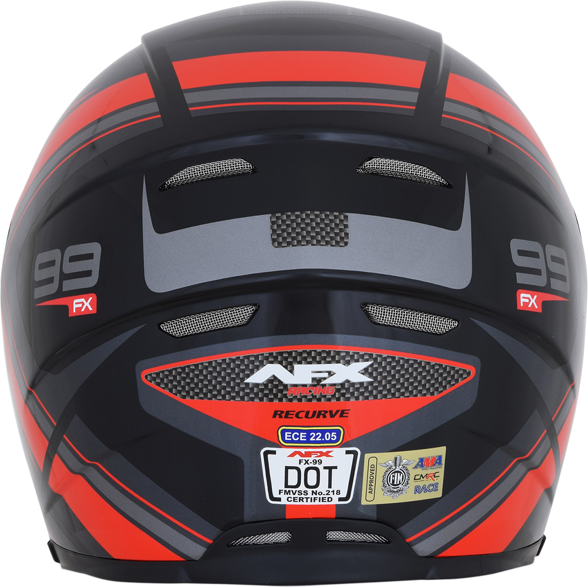 AFX FX-99 Full Face Helmet Recurve Black/Red
