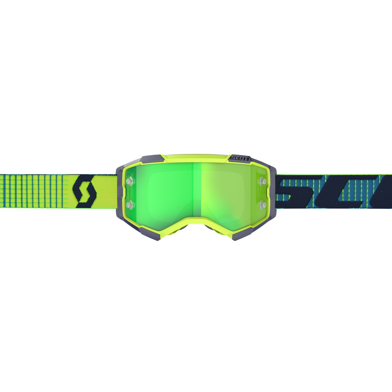 SCOTT - 272828-1054279 - FURY GOGGLE BLUE/YELLOW GREEN CHROME WORKS LENS