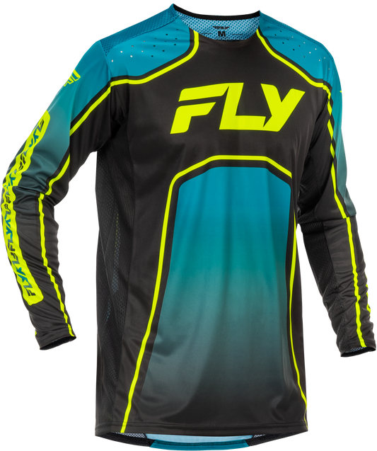 FLY Racing 2026 Youth Rayce Bicycle Jersey Teal/Black/Lime
