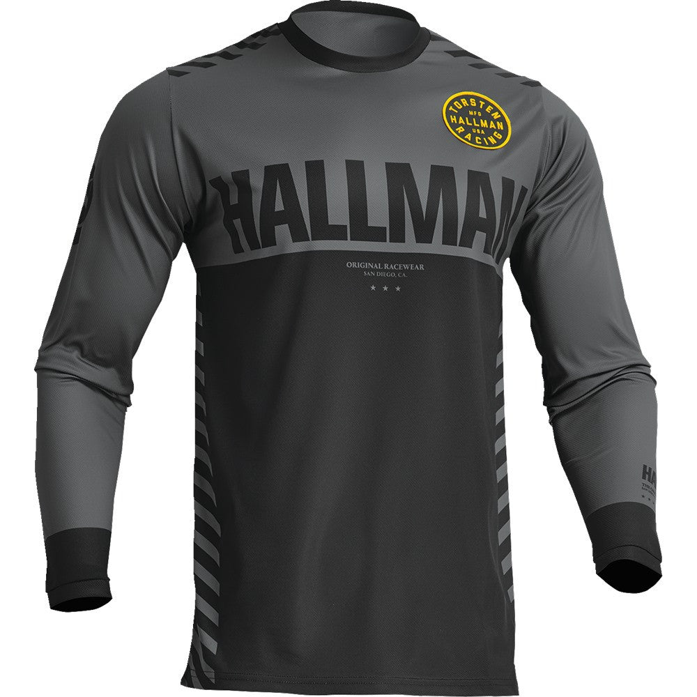 Thor 2024 Hallman Differ Slice Jersey - Charcoal/Black
