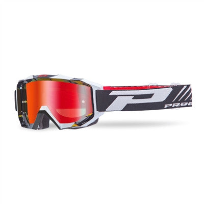 ProGrip 3200 Fluo MX Goggle - Black/White-Iridium Red Lens