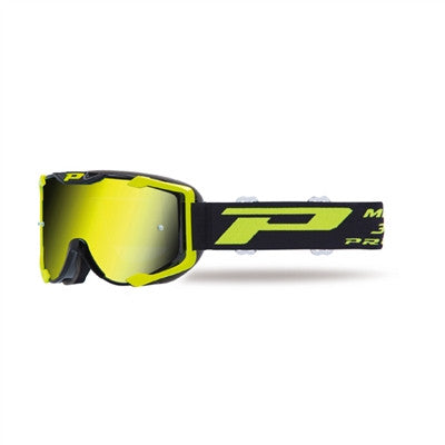 ProGrip 3404 Fluo Menace MX Goggle - Flo Yellow/Black-Iridium Yellow Lens