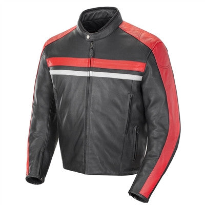 Joe Rocket 2019 Old School 2.0 Leather Jacket - Black/Red