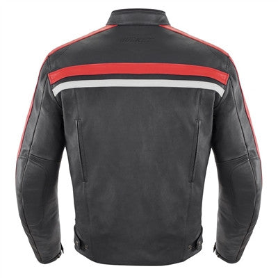 Joe Rocket 2019 Old School 2.0 Leather Jacket - Black/Red