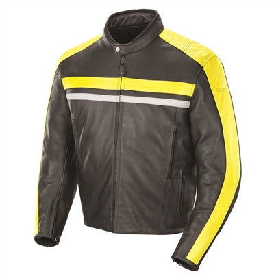 Joe Rocket 2019 Old School 2.0 Leather Jacket - Black/Yellow