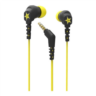 Scosche Rockstar Thudbuds Noise Isolation Earbuds - Black/Yellow