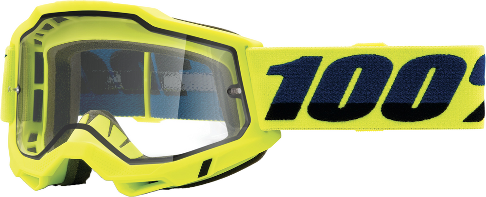100% - 50015-00003 - ACCURI 2 ENDURO MOTO GOGGLE FLUO YELLOW CLEAR LENS