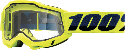 100% - 50015-00003 - ACCURI 2 ENDURO MOTO GOGGLE FLUO YELLOW CLEAR LENS