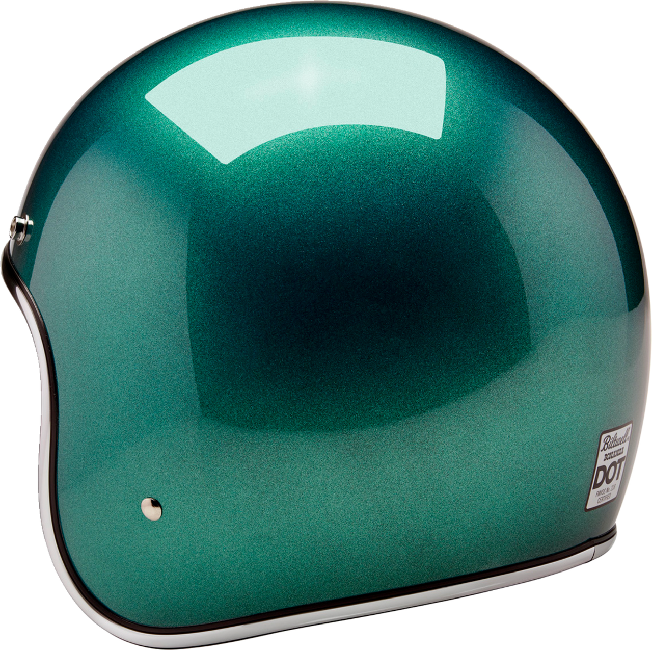Biltwell Bonanza Open Face Helmet Metallic Catalina Green