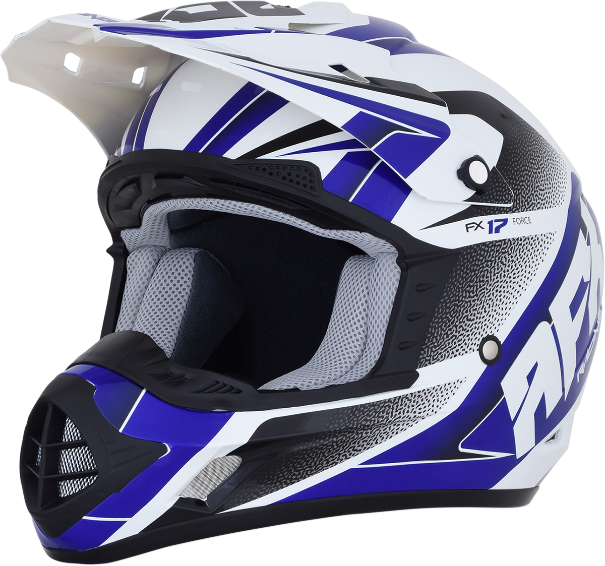 AFX FX-17 Offroad Helmet Force Pearl White/Blue