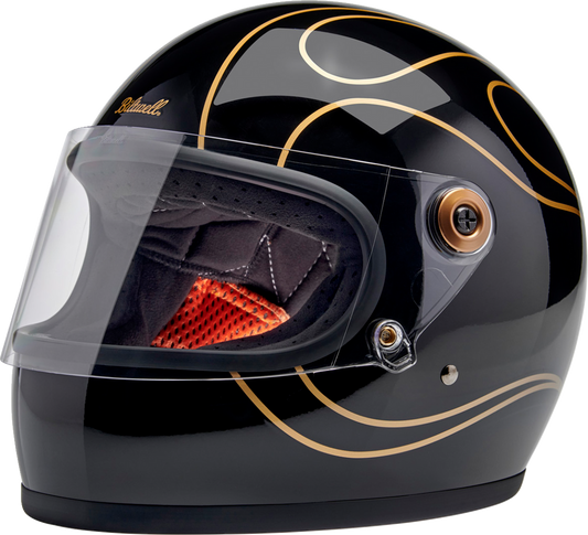Biltwell Gringo S Full Face Helmet Gloss Black Flames