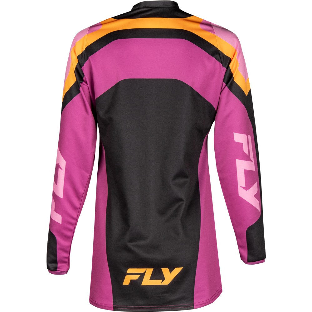 FLY Racing 2025 Womens F-16 Jersey Pant Combo Black/Mauve/Yellow