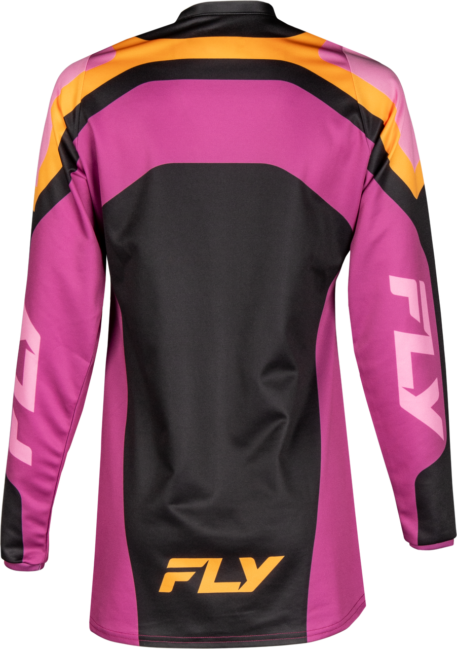 FLY Racing 2025 Womens F-16 Jersey Black/Mauve/Yellow