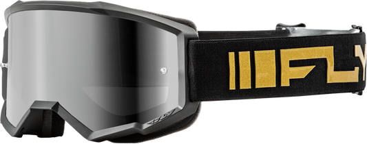 FLY RACING - 37-51520Y - YOUTH ZONE GOGGLE BLACK/GOLD W/ SILVER MIRROR/SMOKE LENS