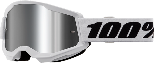 100% - 50028-00019 - STRATA 2 GOGGLE WHITE MIRROR SILVER LENS