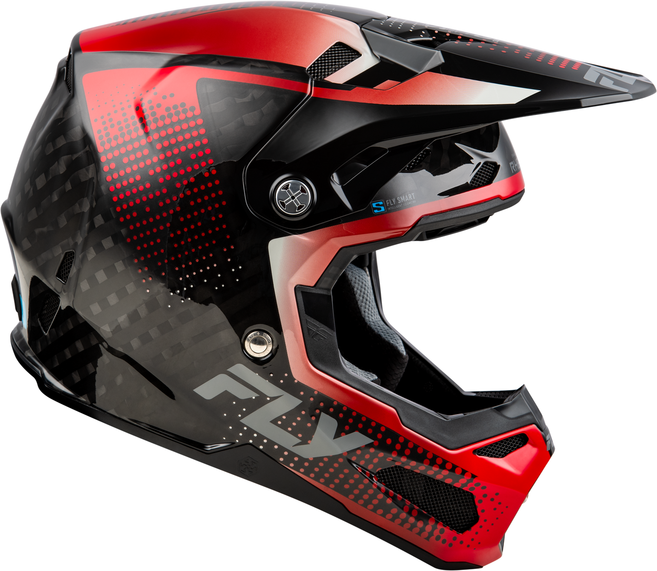 FLY Racing 2025 Formula S Carbon Protocol Helmet Black Carbon/Red
