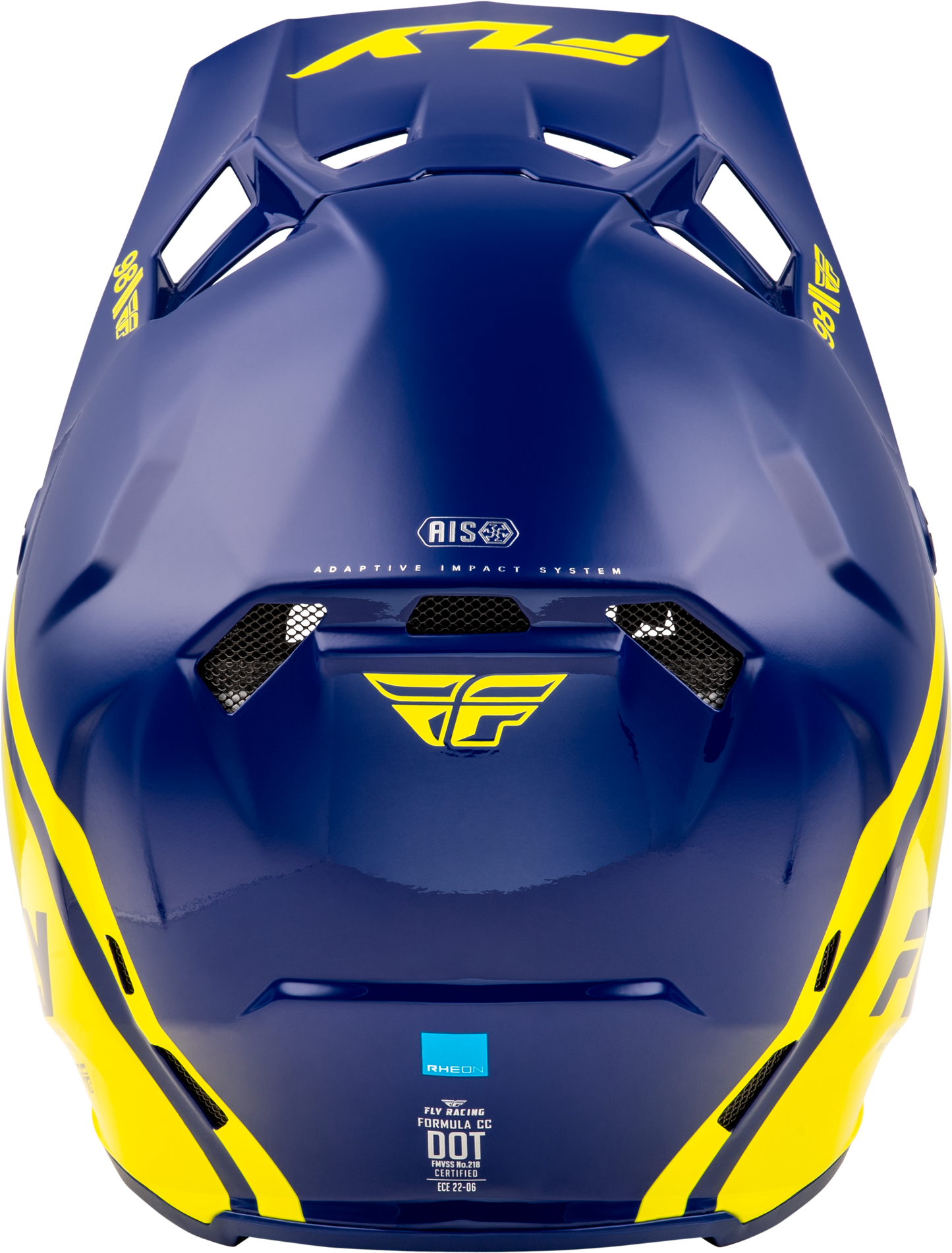 FLY Racing 2026 Youth Formula CC Objective Helmet Navy/Yellow