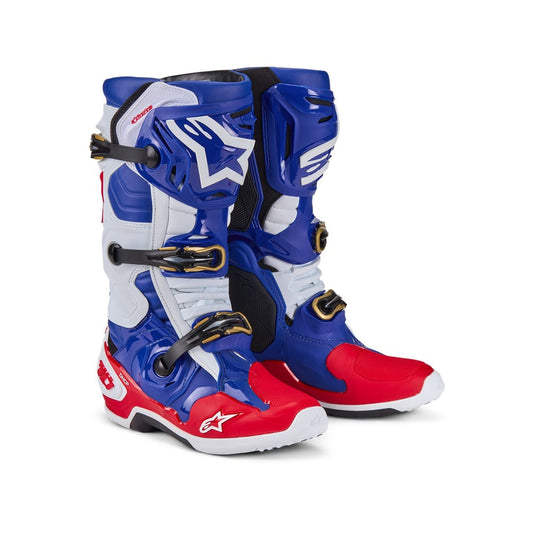 Alpinestars Limited Edition Union Tech 10 Boots - Red/Dark Blue/White