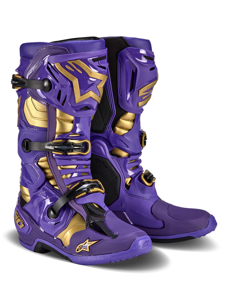 Alpinestars Tech 10 Champ LE Boots Ultraviolet/Gold/Black