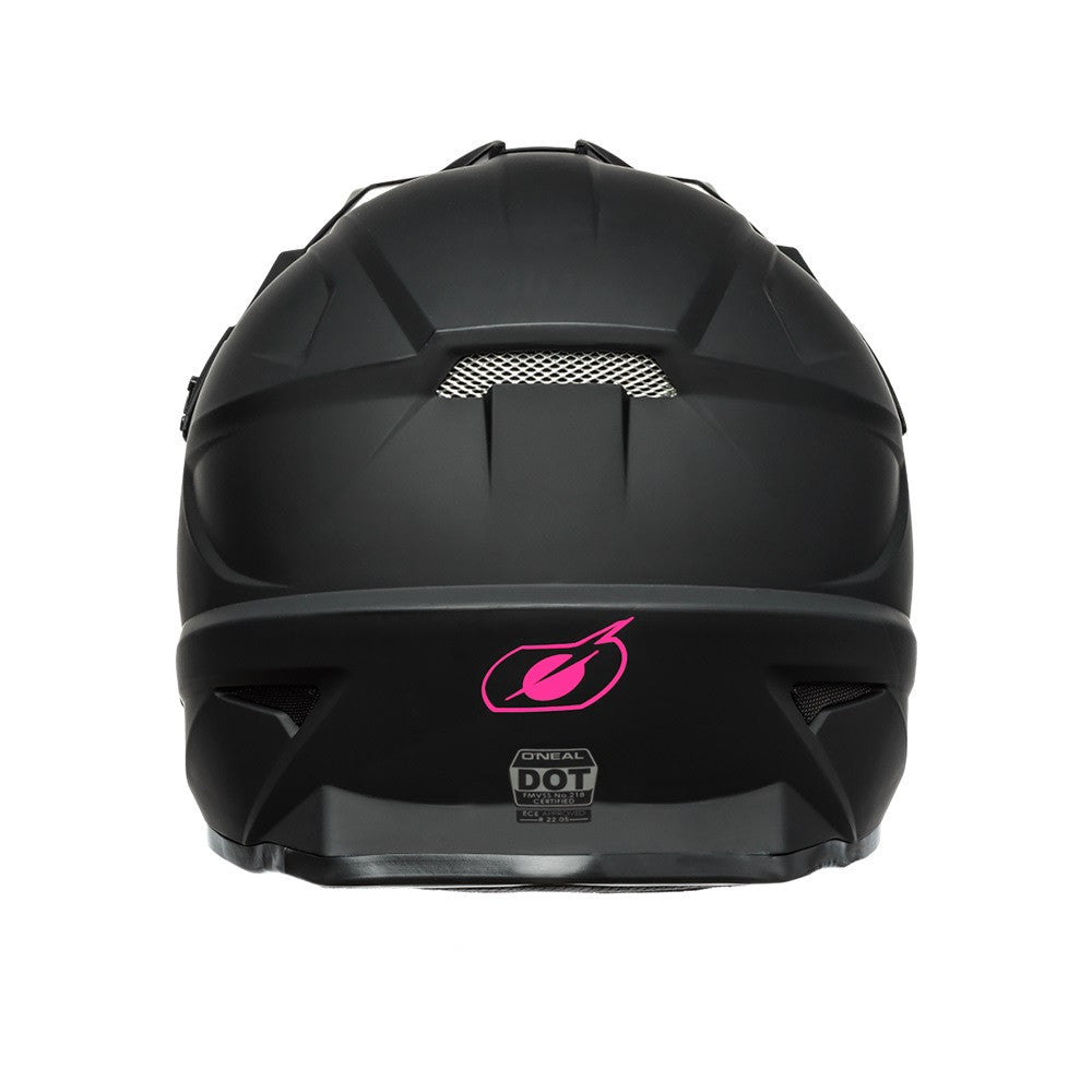 Oneal 2025 Youth Girls 1 Series Solid Offroad Helmet - Black/Pink