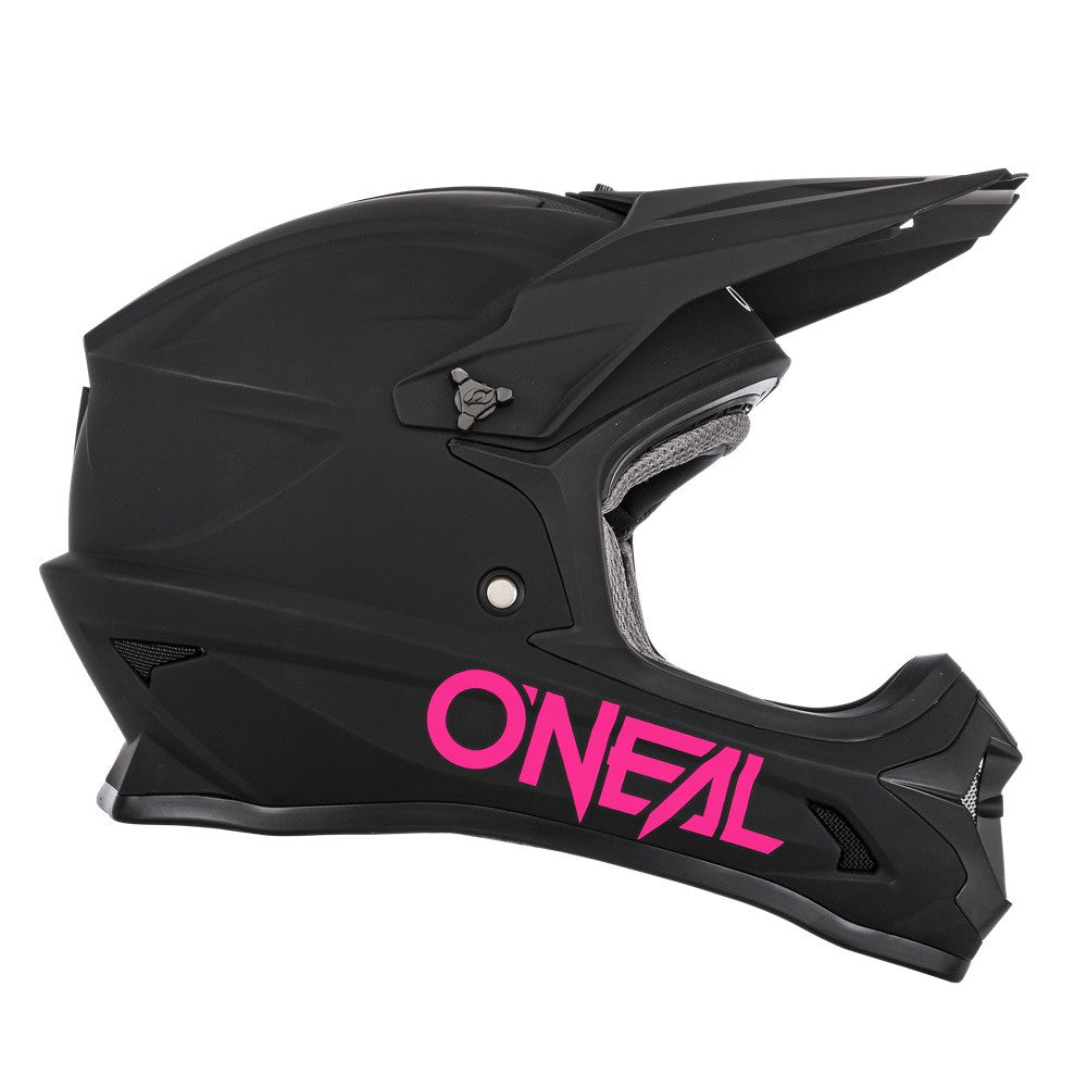 Oneal 2025 Youth Girls 1 Series Solid Offroad Helmet - Black/Pink