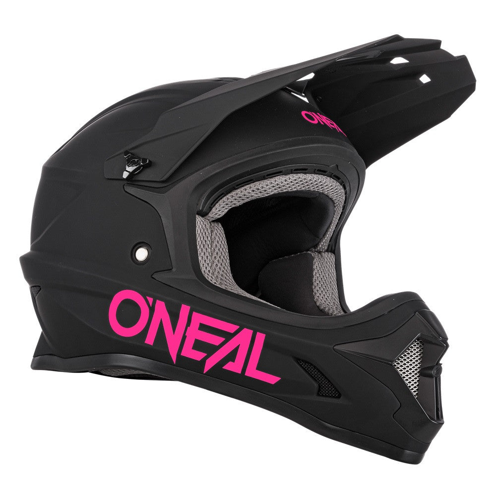 Oneal 2025 Youth Girls 1 Series Solid Offroad Helmet - Black/Pink