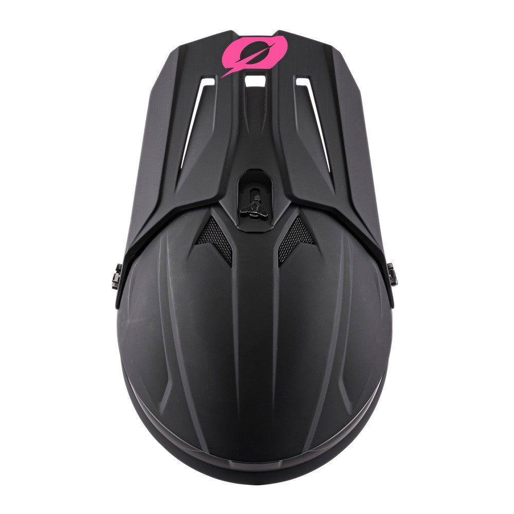 Oneal 2025 Youth Girls 1 Series Solid Offroad Helmet - Black/Pink