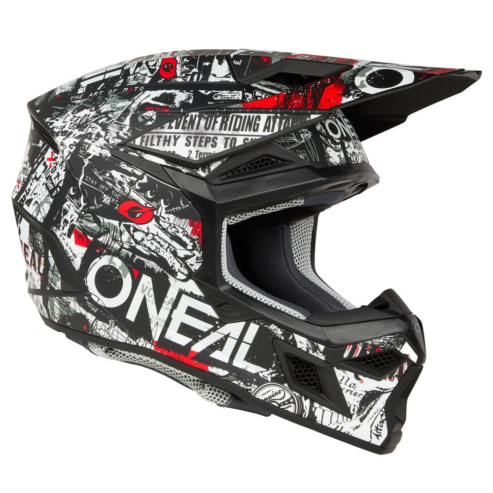 O'Neal 2025 3 Series Attack Helmet Black/White