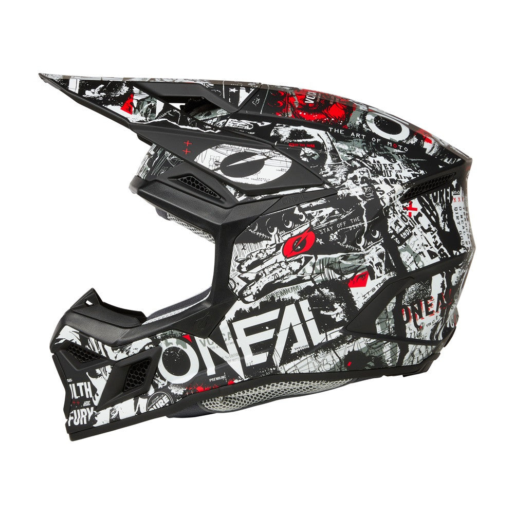 O'Neal 2025 3 Series Attack Helmet Black/White