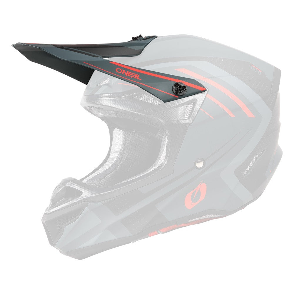 O'Neal 2025 5 Series Spike Replacement Helmet Visor Gray/Red