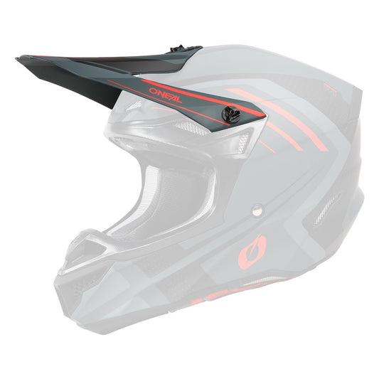 O'Neal 2025 5 Series Spike Replacement Helmet Visor Gray/Red