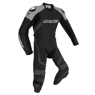 Joe Rocket Speedmaster 7.0 1-Piece Leather Racing Suit - Black/Grey