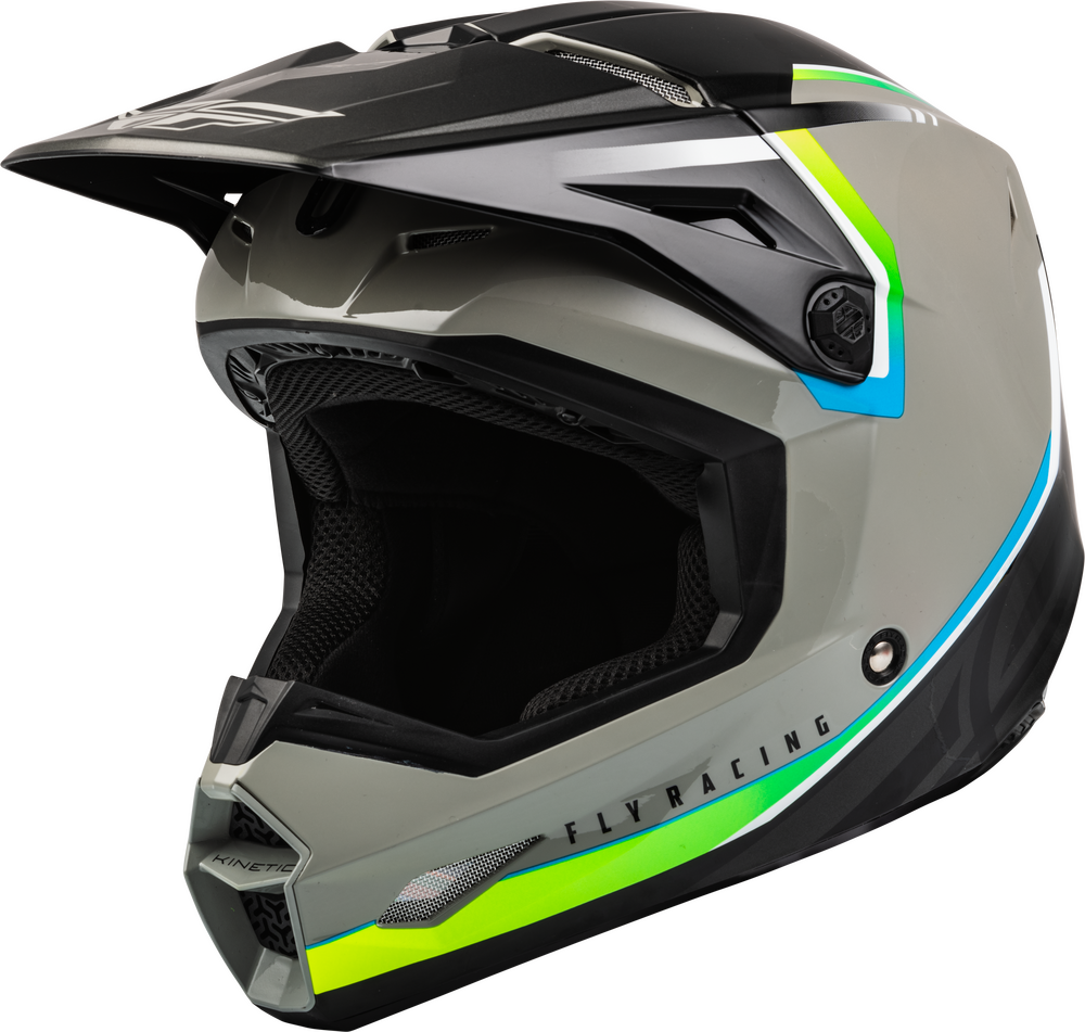 FLY Racing 2023 Youth Kinetic Vision Offroad Helmet Grey/Black