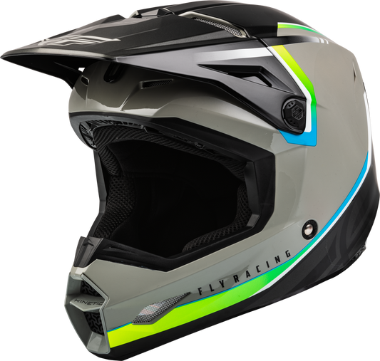 FLY Racing 2023 Youth Kinetic Vision Offroad Helmet Grey/Black
